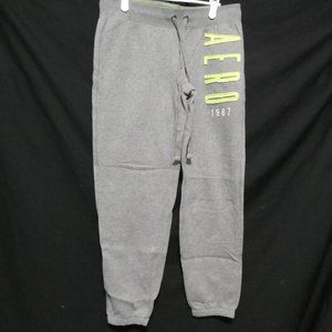 AEROPOSTALE, size large, grey sweatpants, AERO 1987 print, GUC